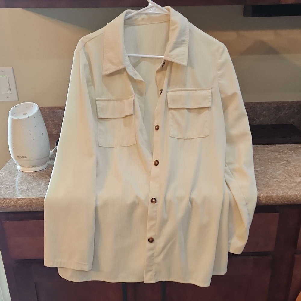 Cream Button-Up Shirt